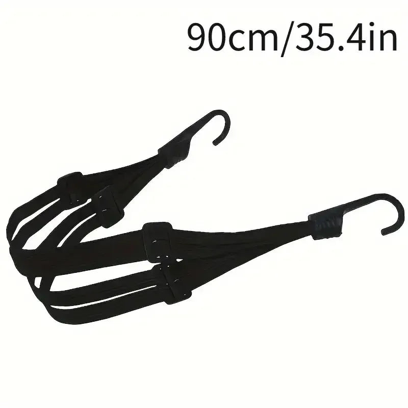1Pc Motorcycle Elastic Suitcase with Safety Hook-Versatile Helmet Mesh Gear Transport Durable and Sleek for Daily Travel