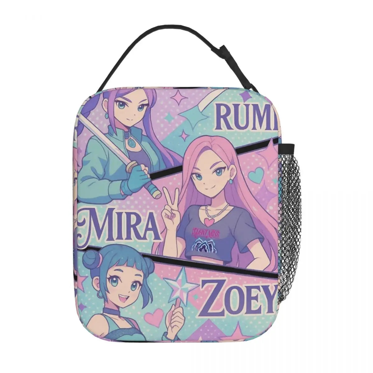 Huntrix Girls Cup Noodles Kpop Demon Hunters Lunch Bag Portable Lunch Box Men Office Print Cooler Bag Leisure Oxford Lunch Bags