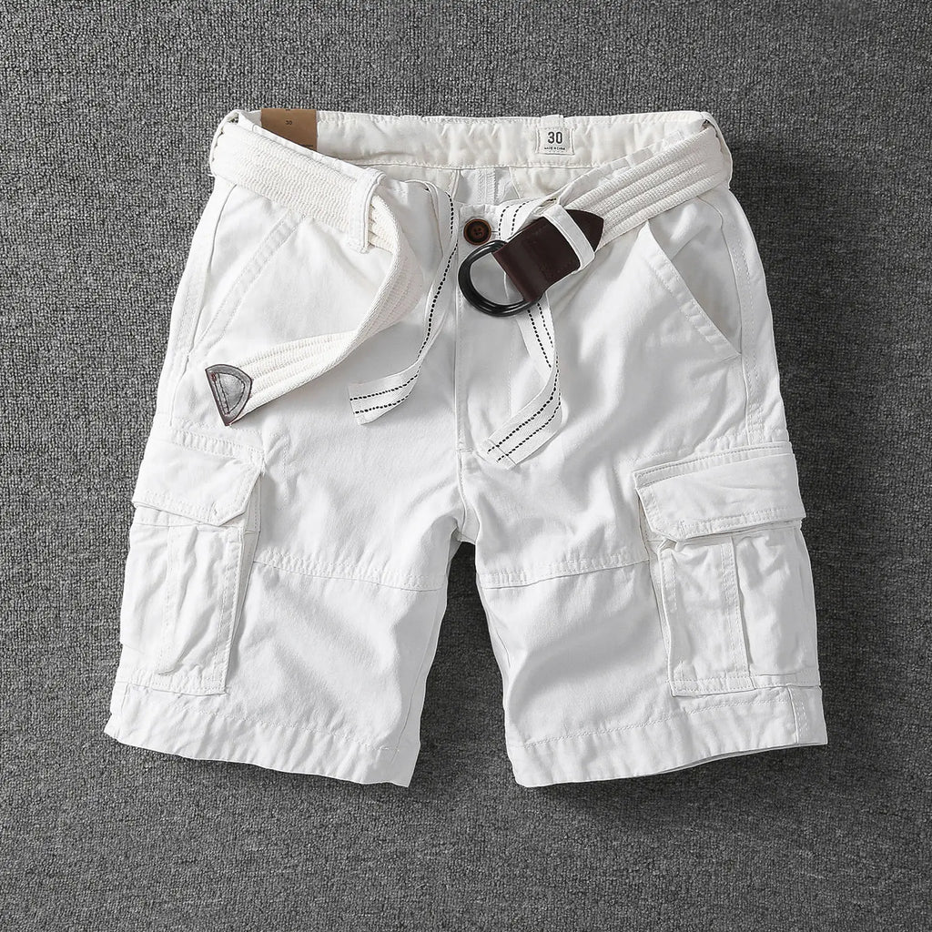 Male Short Pants with Pockets Solid Baggy Men's Cargo Shorts Vintage Y2k Nylon Streetwear Japanese Street Style Popular New In