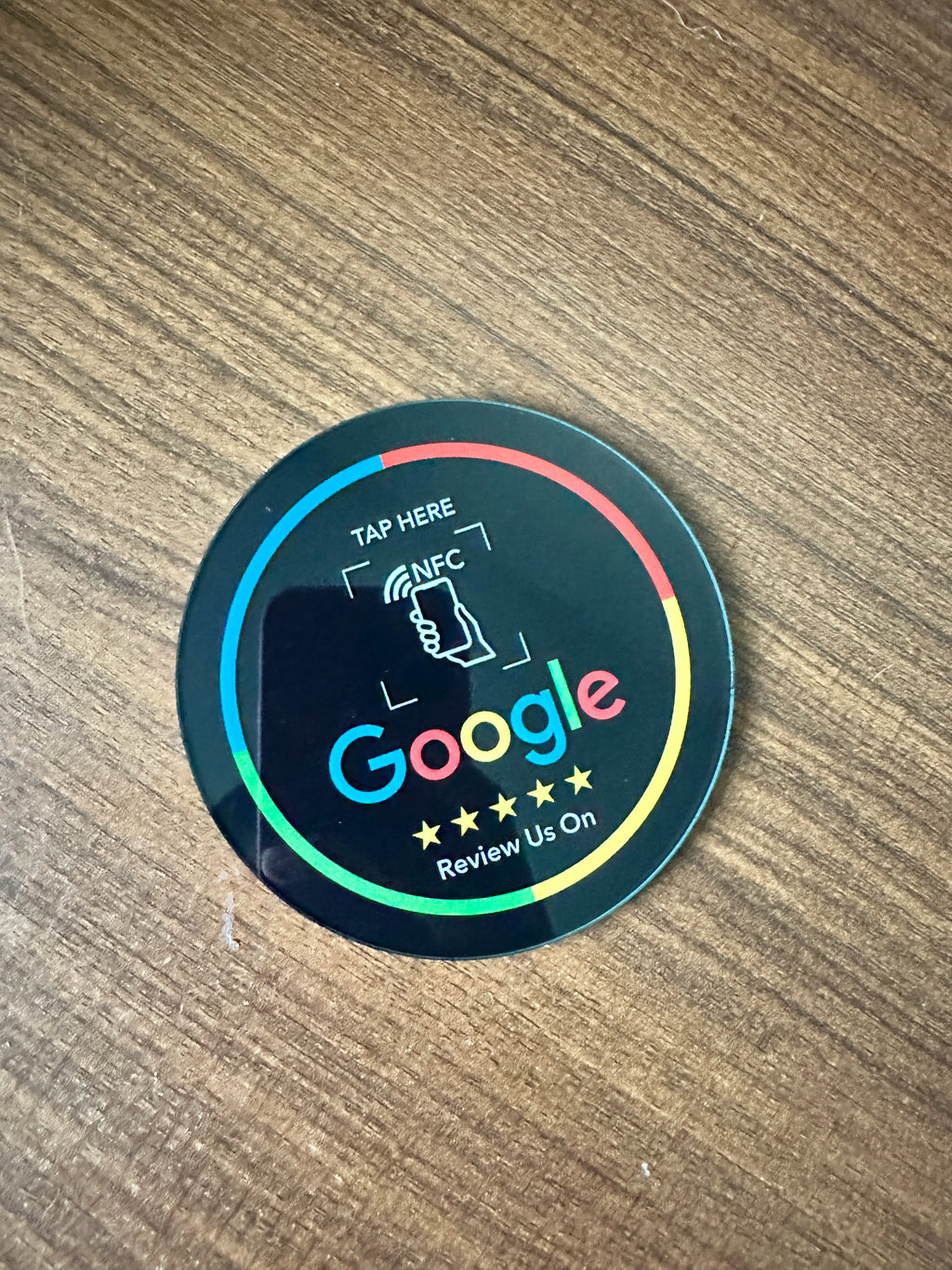 NFC 215 Programmable Google Review Acrylic Stickers Card NFC Station Table 13.56Mhz Waterproof NFC Stand Google Review Card