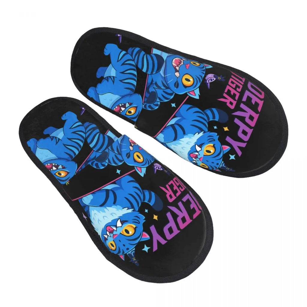 Kpop Demon Hunters Huntrix Soft Scuff Memory Foam Slippers Women Spa House Shoes