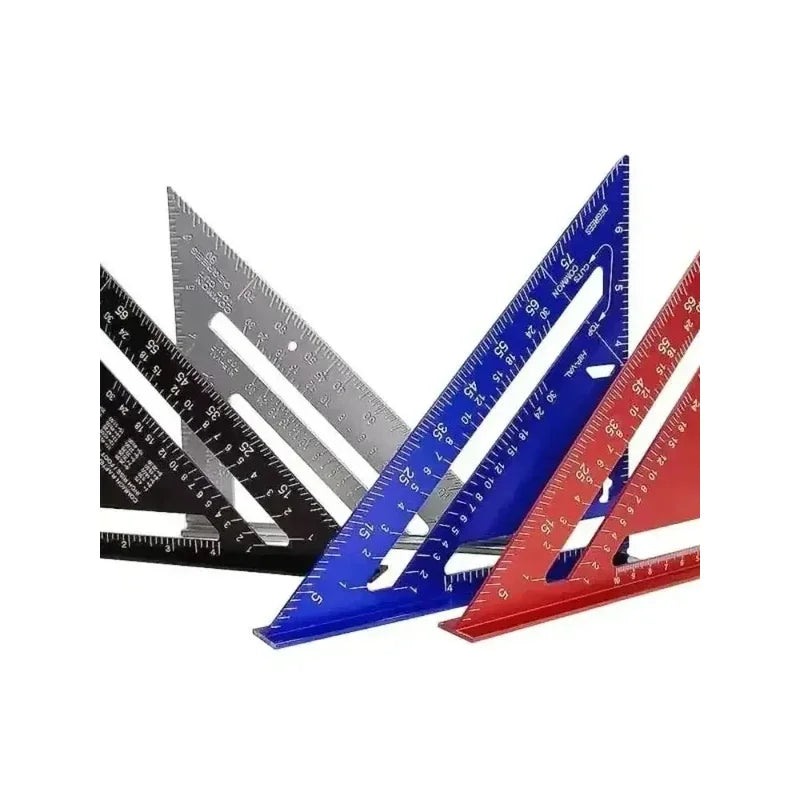 7 Inch Aluminum Alloy Speed Square, Dual Inch/Metric Angle Ruler for Woodworking & Carpentry