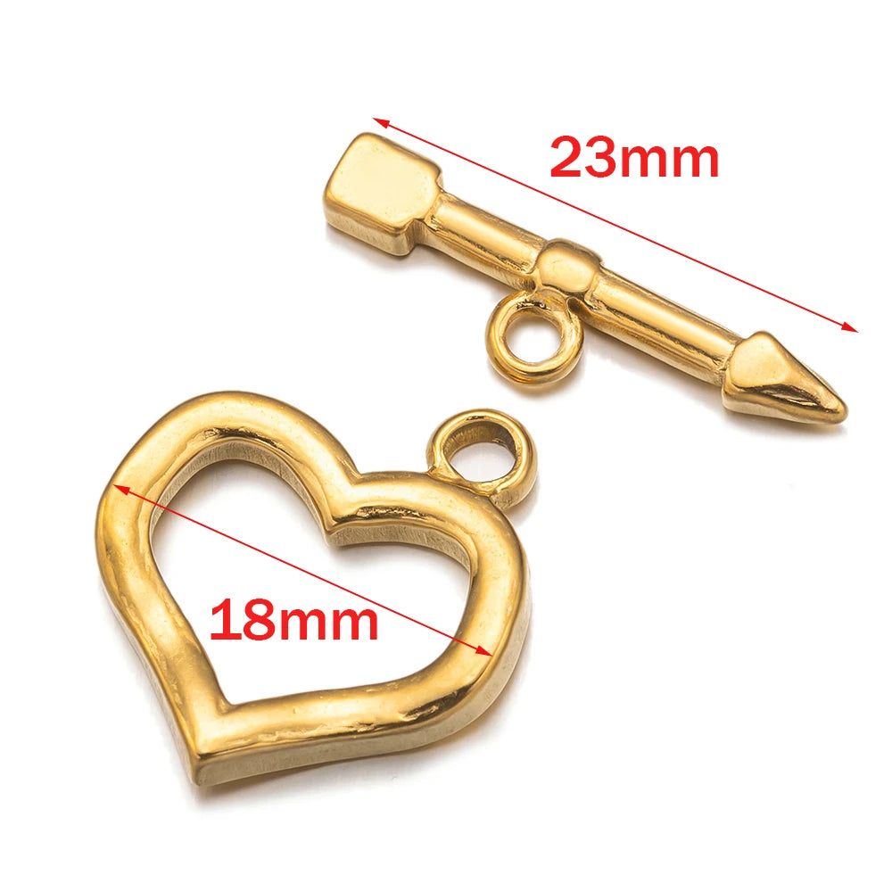 4Sets Stainless Steel Round OT Clasp End Buckle For DIY Necklaces Bracelets Jewelry Making Supplies Accessories Parts Components