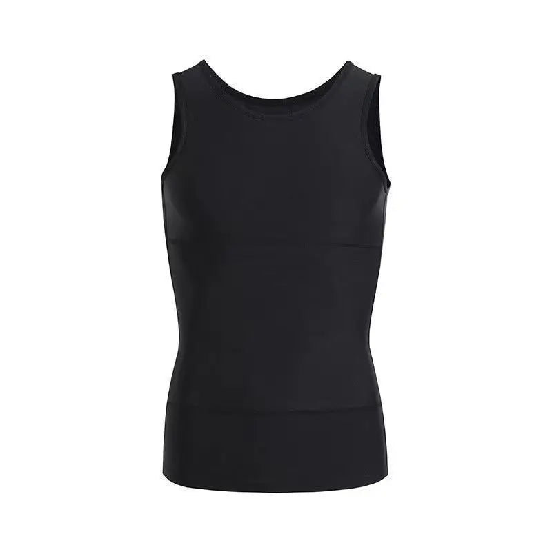 Tibetan Meat Artifact 3rd Generation Thin Men's Belly Closed Chest Vest Short Sleeve Shapewear Vest