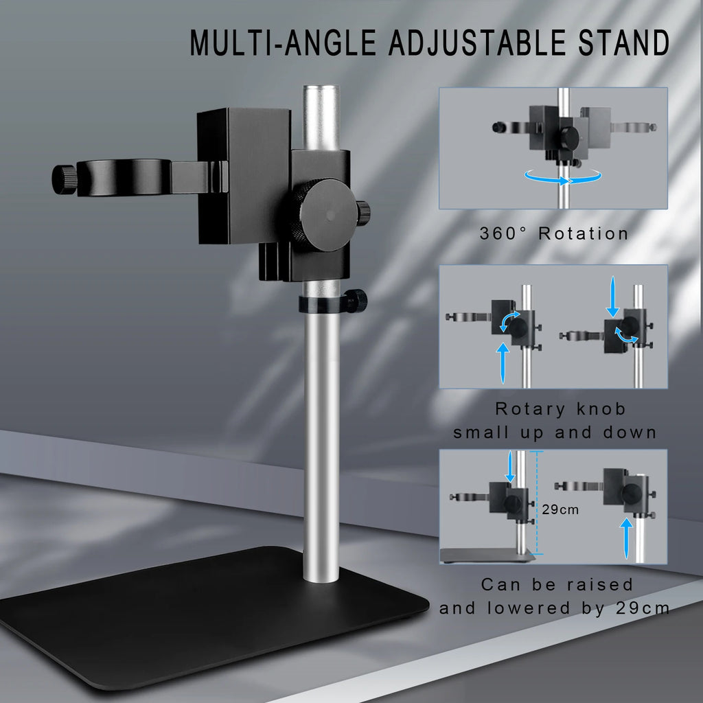 130X 150X 180X 215X C-Mount Zoom Lens Electronic Digital Microscope 4K 48MP HD Video Recording Industrial Cameras Repair Tools