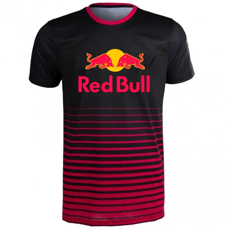 2025 New Red Bull Racing Suit Men's and Women's Summer Sports Quick-Drying T-Shirt Children's Outdoor New Breathable Sports Tops
