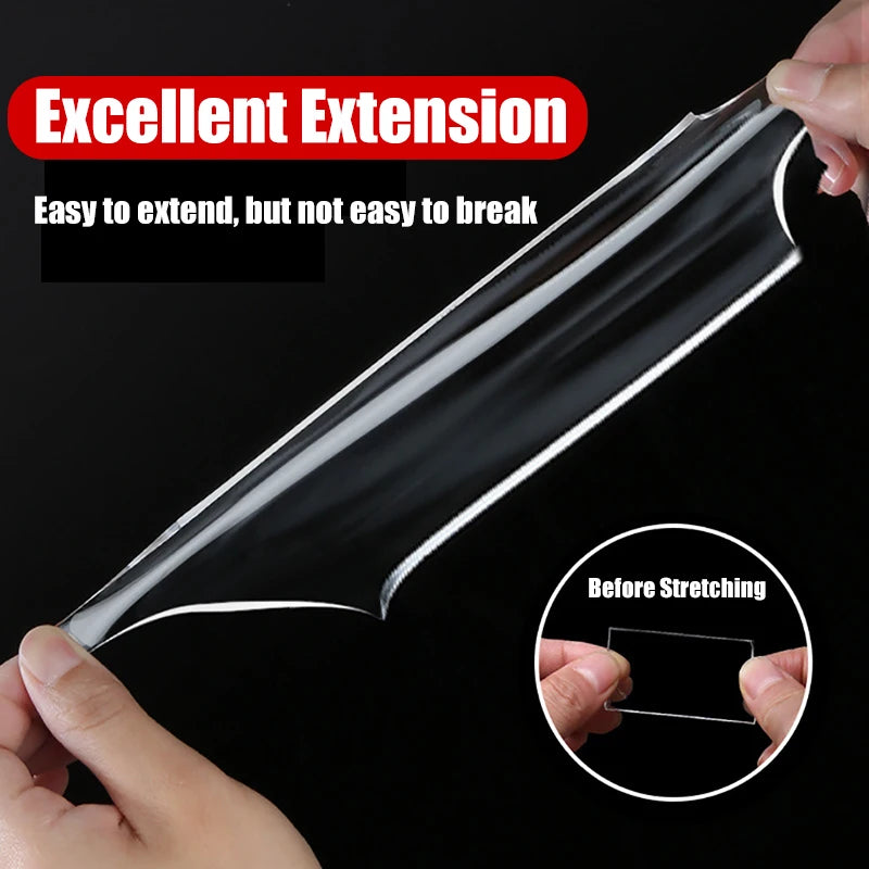 SEAMETAL Super Strong Double Sided Adhesive Tape Washable Reusable Transparent Double Tape No Trace Sticker for Car Home Office