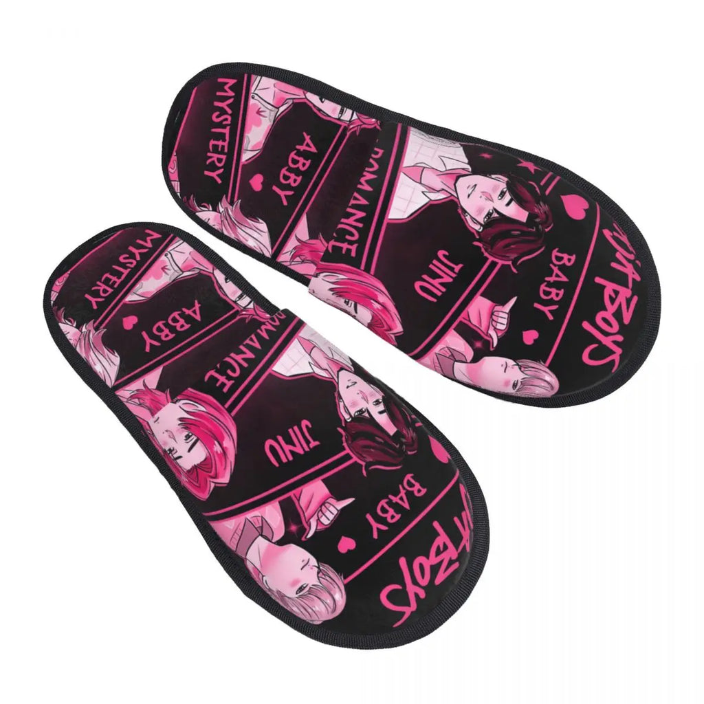Custom Print Women Zoey Huntrix Kpop Demon Hunter House Slippers Cozy Warm Memory Foam Fluffy Slipper Indoor Outdoor Shoes