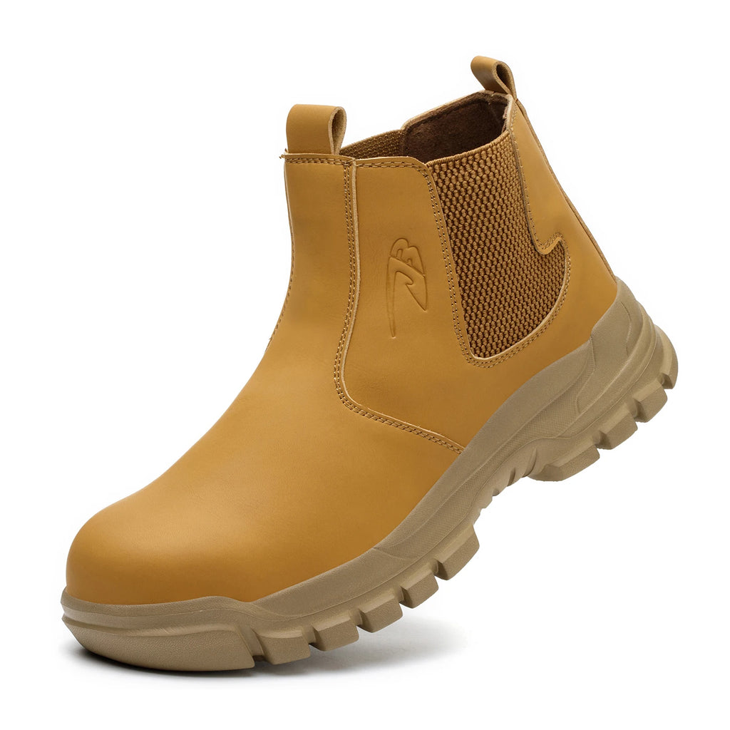 Waterproof Safety Boots Men Indestructible Steel Toe Work Boots Anti-smash Stab-resistant Safety Shoes Biker Botas Para Hombre