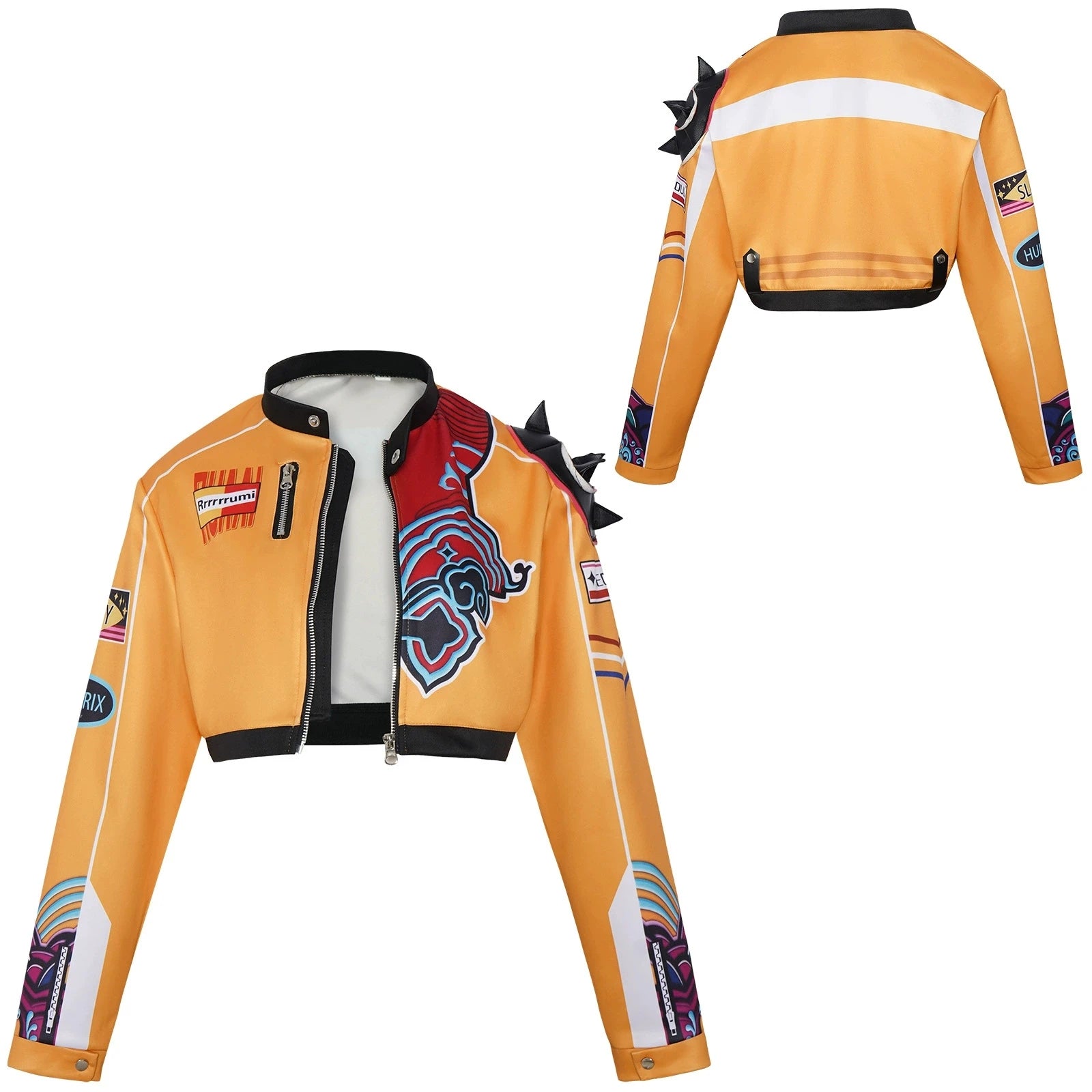 Anime KPOP Cosplay Demon Hunters Rumi Costume Coat Jacket Outfit For Girls Adult Women Halloween Carnival Masquerade Suit