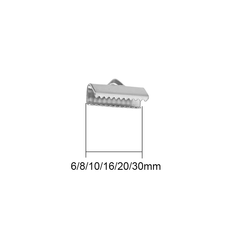 20 50 pcs PVD Never Fade Stainless Steel End Clasps Fastener Caps Connectors Clasps For Flat Leather Cord Diy Jewelry Making