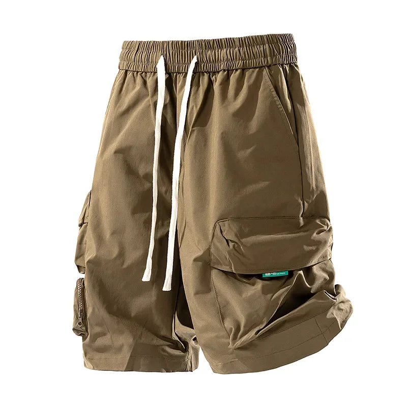 Summer New Men Cargo Shorts Outdoor Fashion Solid Multiple Pockets Sports Short Pants Breathable Comfort Loose Casual Shorts Men