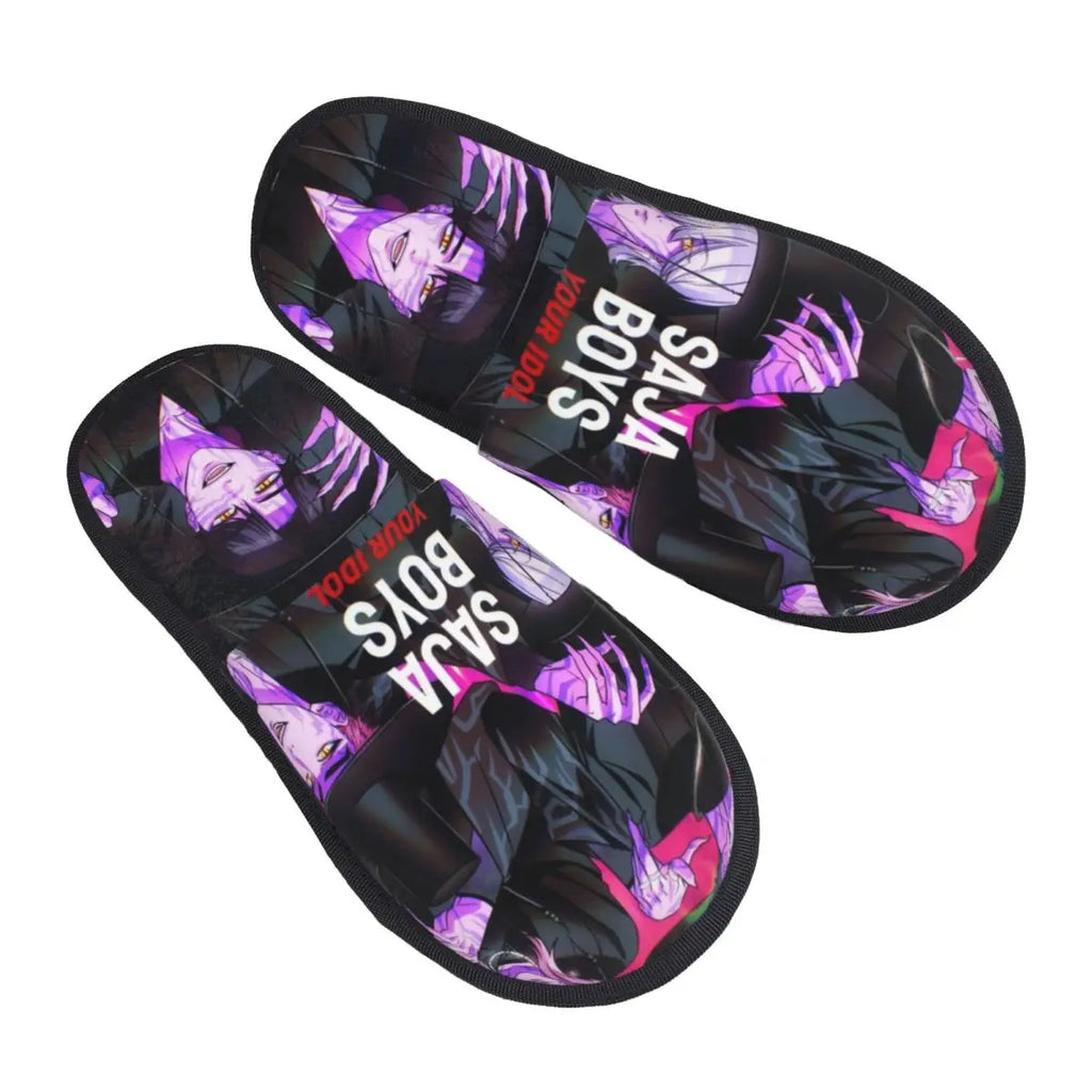 Custom Print Women Zoey Huntrix Kpop Demon Hunter House Slippers Cozy Warm Memory Foam Fluffy Slipper Indoor Outdoor Shoes