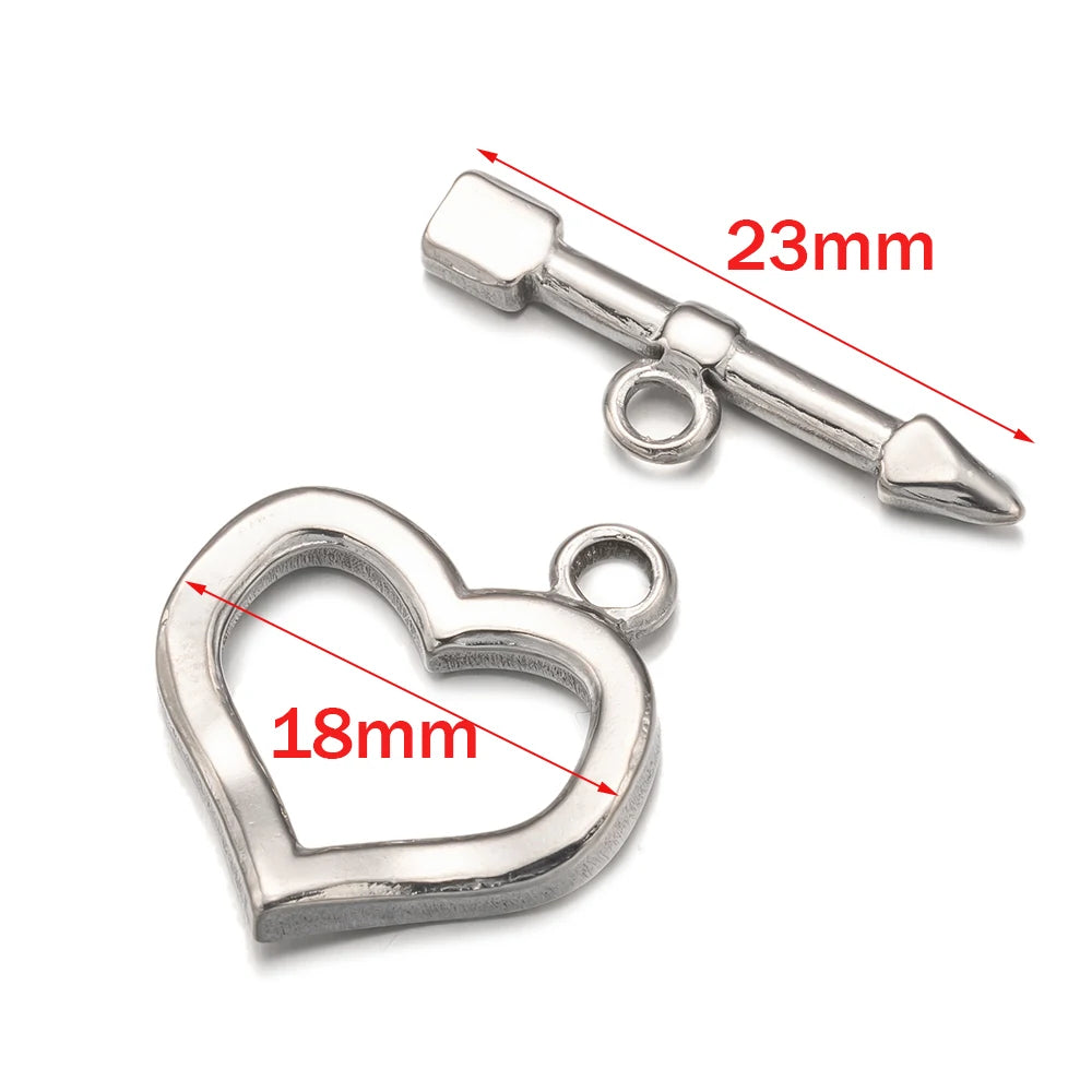 4Sets Stainless Steel Round OT Clasp End Buckle For DIY Necklaces Bracelets Jewelry Making Supplies Accessories Parts Components