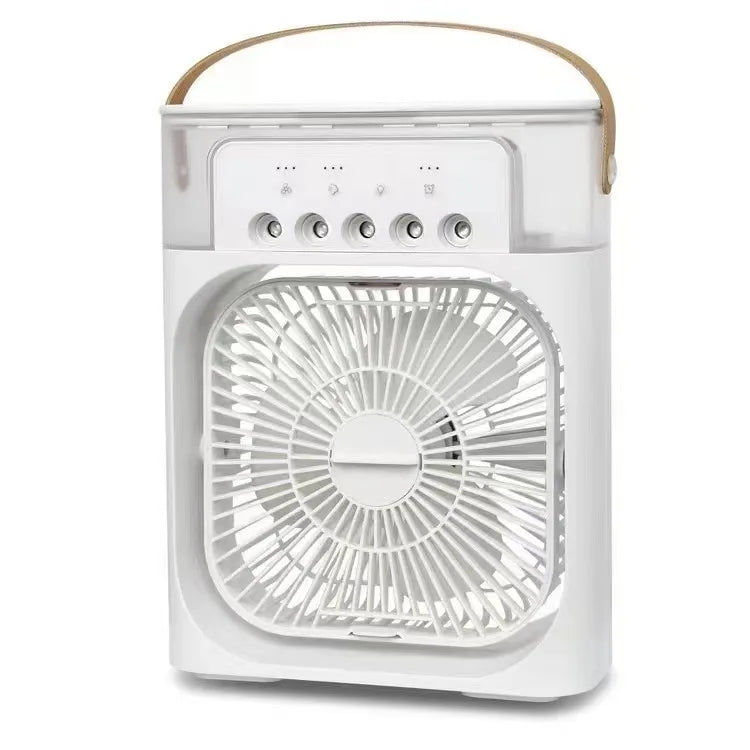 Summer Cooling Fan 3 In 1 Portable Desktop Humidifier USB Mini Air Conditioners Night Light Water Mist For Home, Office