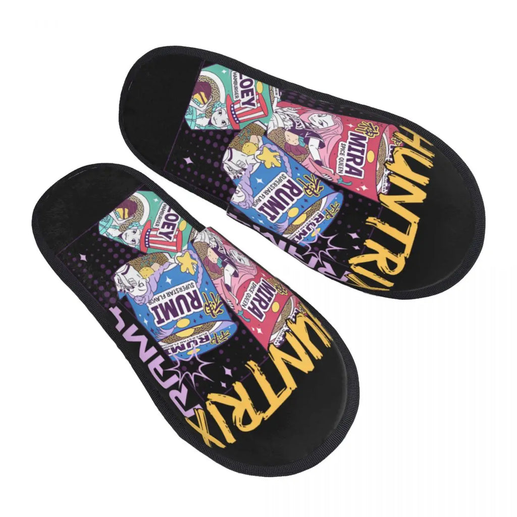 Kpop Demon Hunters Huntrix Rumi Zoey Mira Girls Guest Slippers for Bathroom Women Custom Print House Slipper
