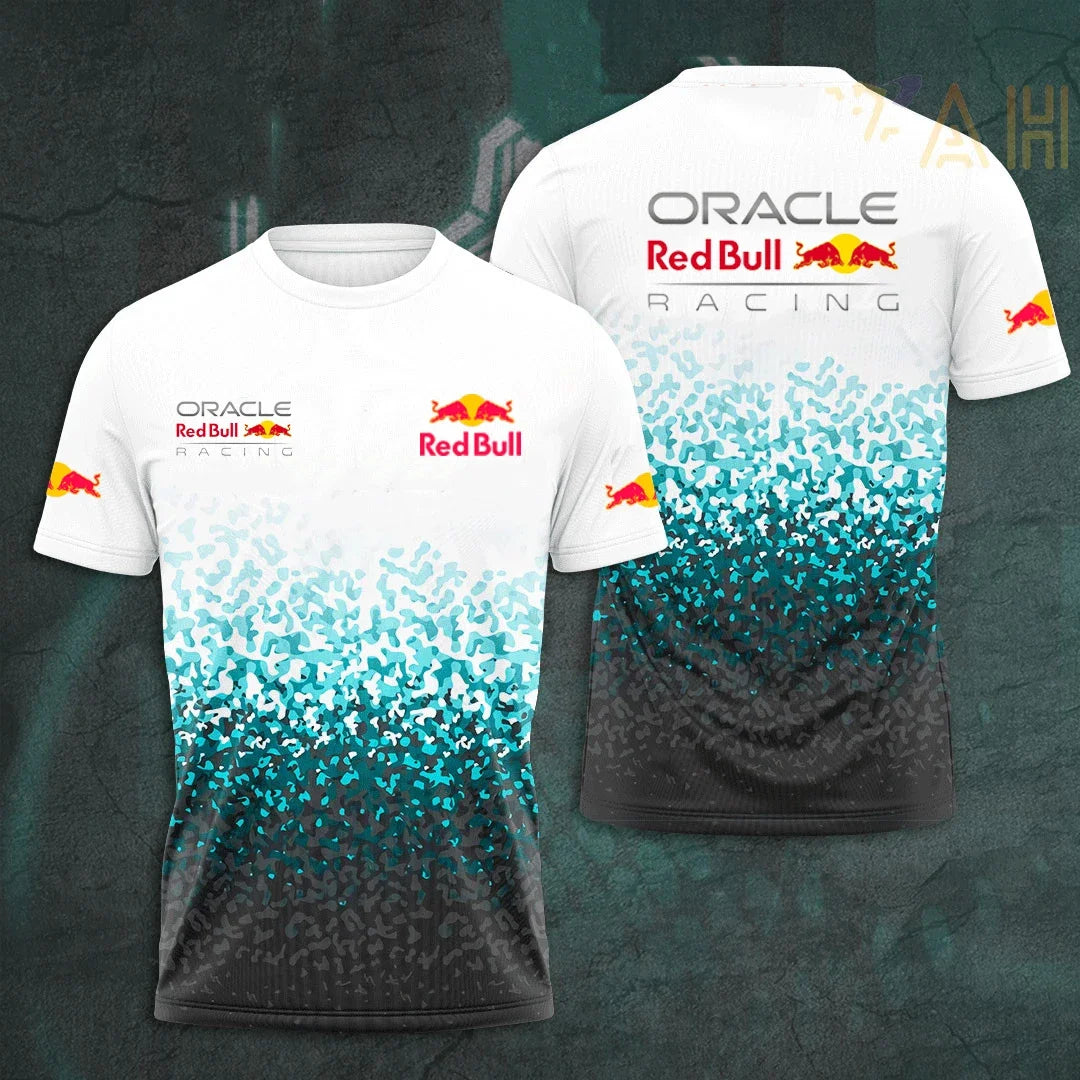2025 New Red Bull Racing Suit Men's and Women's Summer Sports Quick-Drying T-Shirt Children's Outdoor New Breathable Sports Tops