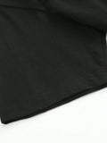 Plus Size Black Short Sleeve T-Shirt With“Poppy” Word and Cute Explanation Suitable for Outdoor Leisure Wear in Summer