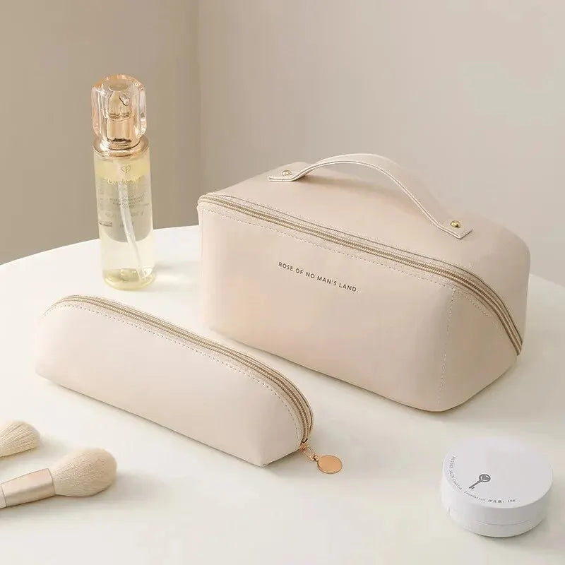Makeup Organizer Female Toiletry Kit Bag Make Up Case Storage Pouch PU Lady Box, Cosmetic Bag, Organizer Bag For Travel Zip ﻿