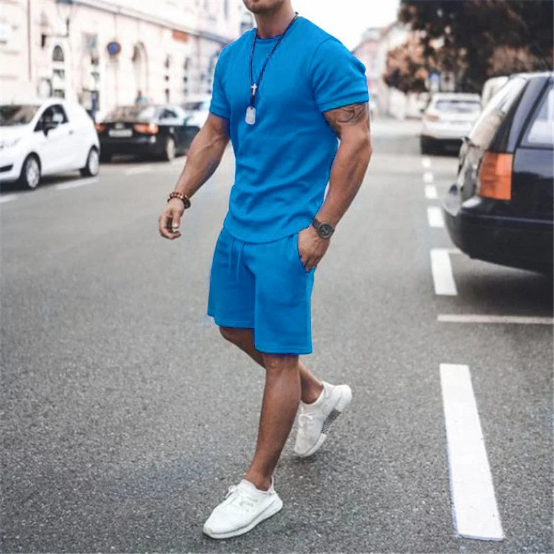 2024 Fun Bear Harajuku T-Shirt Men's Summer Loose Daily Couple Suit Outdoor Street Short Sleeve Shorts Two Piece Men Summer Suit