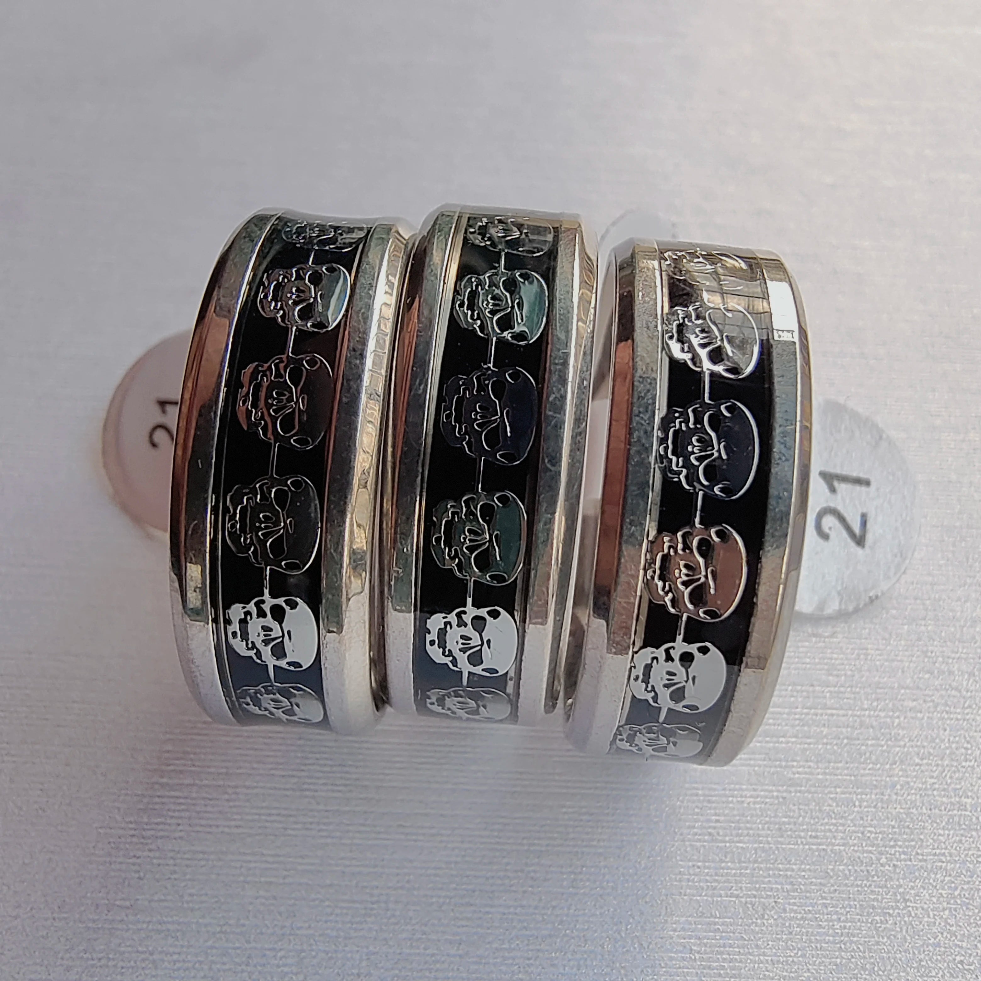 18/36pcs Wholesale Rings Style Punk Hiphop Domineering  Skull Head Ring Fashion Personality Men and Women Accessories Jewelry