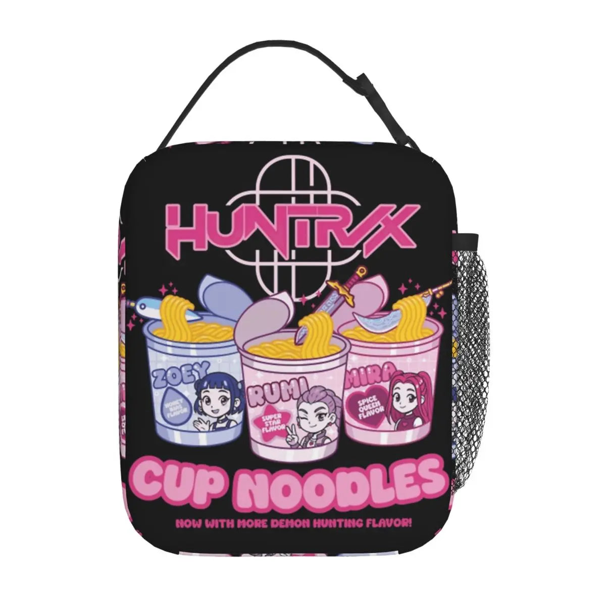 Huntrix Girls Cup Noodles Kpop Demon Hunters Lunch Bag Portable Lunch Box Men Office Print Cooler Bag Leisure Oxford Lunch Bags