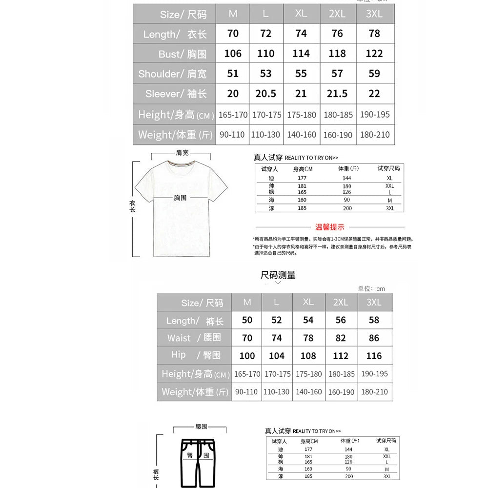 2024 Fun Bear Harajuku T-Shirt Men's Summer Loose Daily Couple Suit Outdoor Street Short Sleeve Shorts Two Piece Men Summer Suit