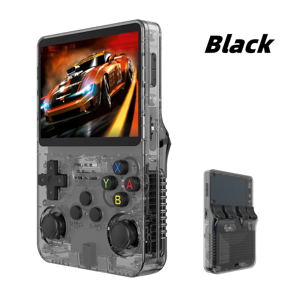 R36S Retro Video Handheld Game Console Linux System 3.5 in IPS Screen  3000mAH Battery 64G/128G TF Card Preinstalled Games