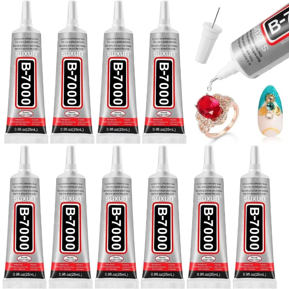 3/5/9/15ml B7000 Glue Transparent Crystal Glue Multifunctional Toothpaste Glue Phone Adhesive DIY Repair Glue Accessories