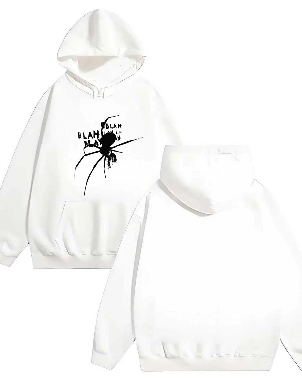 2025 New trendy spider print hoodie for men and women  casual loose pullover 330G heavy-duty hooded sweatshirt