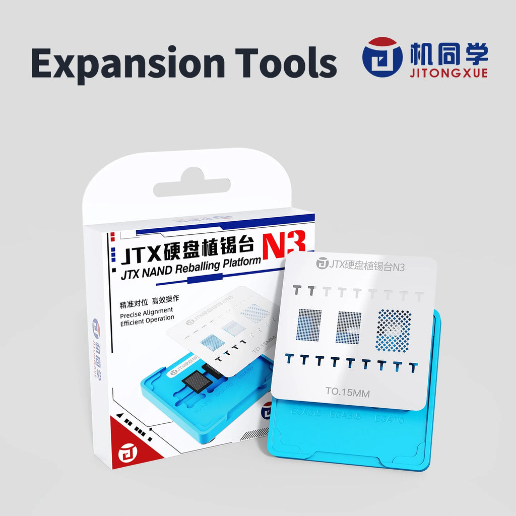 JTX BGA110 BGA315 BGA Planting Tin Reballing Stencil Platform Mobile Phone NAND IC Chip Tin Planting Solder Steel Mesh Fixture