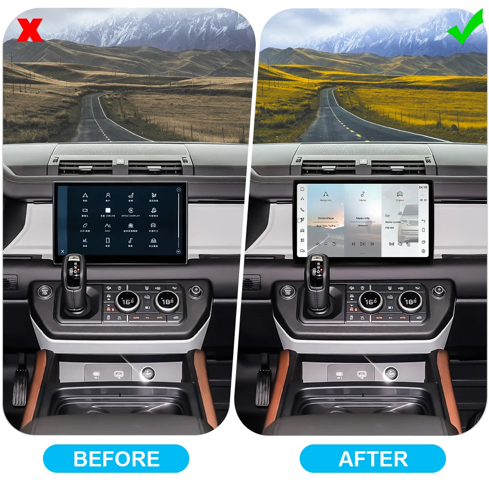 For Land Rover Defender 2018 2024 Multimedia Android Car Radio Stereo Auto Carplay GPS Navigation Head Unit Monitor New Upgrade