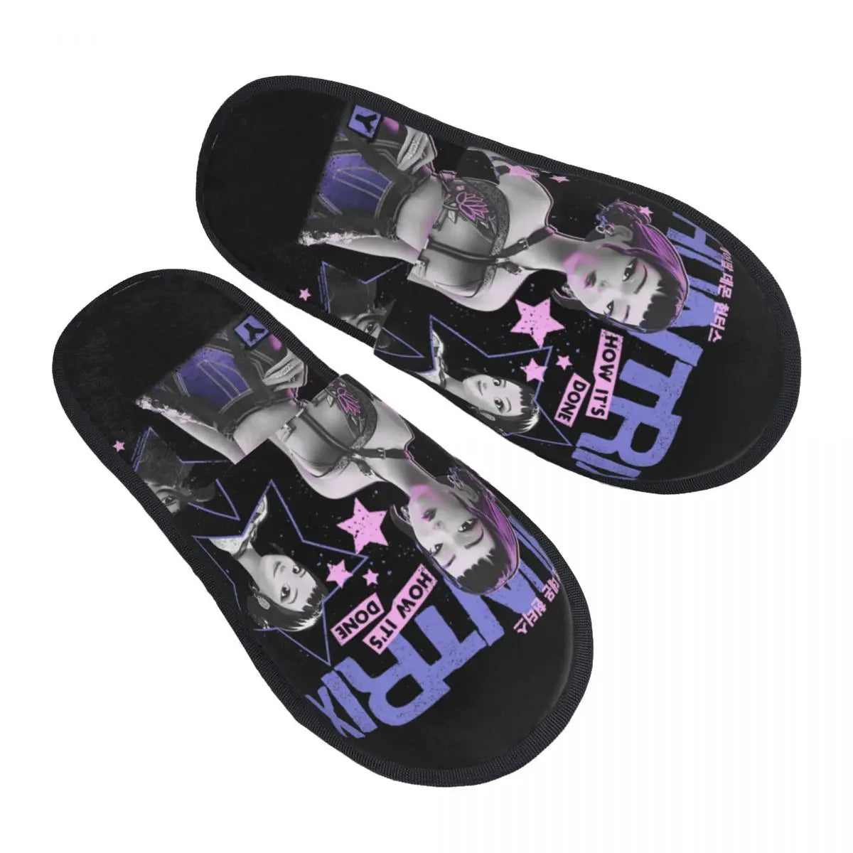 Kpop Demon Hunters Huntrix Rumi Zoey Mira Girls Guest Slippers for Bathroom Women Custom Print House Slipper