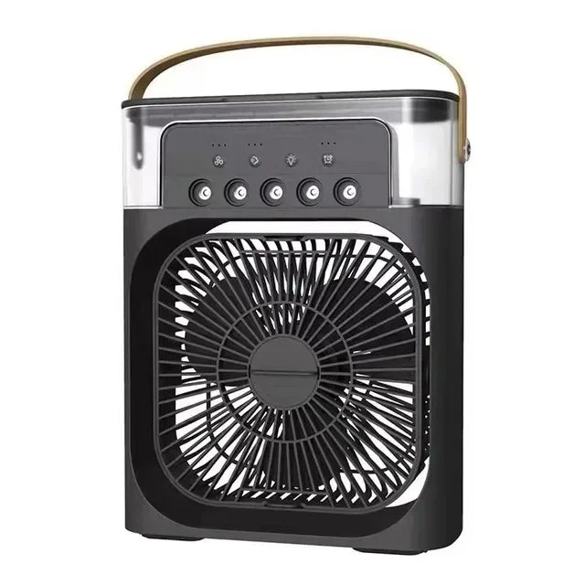 3 In 1 Portable Air Adjustment Humidifier Fan AIr Conditioner Household Small Air Cooler LED Night Lights Home Office Fans