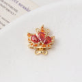 2 Sets 18K Gold Plated Brass Leaf Filigree Necklace Clasps Rhinestone Box  Strand for DIY Bracelet Connectors Jewelry Making