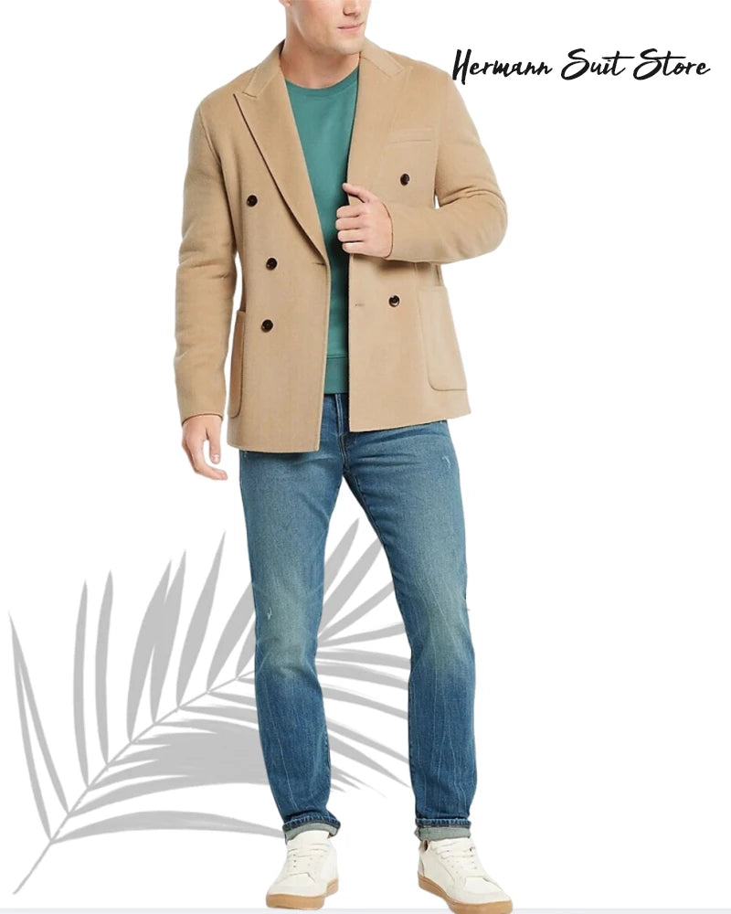 Autumn Winter Men's Thick Suit Coat Blazers Business Casual Men's Top Suit Jacket