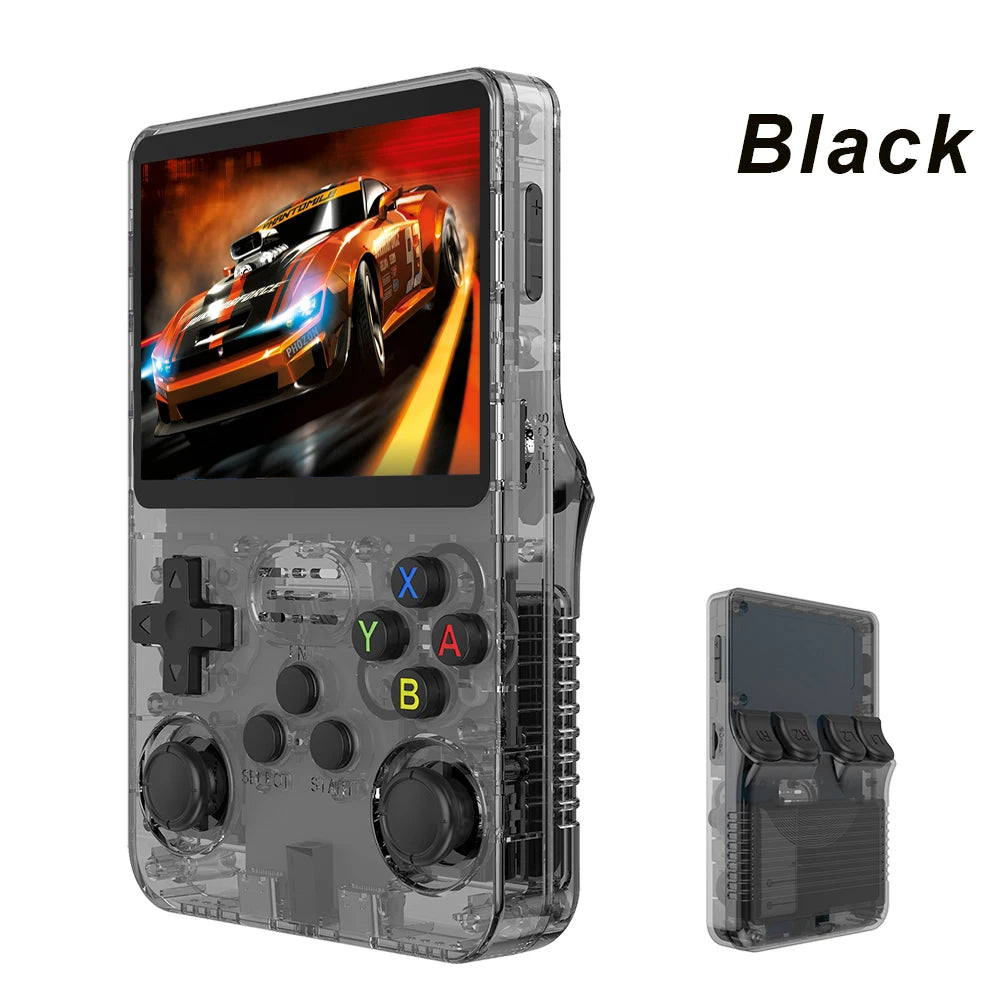R36S Retro Video Handheld Game Console Linux System 3.5 in IPS Screen  3000mAH Battery 64G/128G TF Card Preinstalled Games