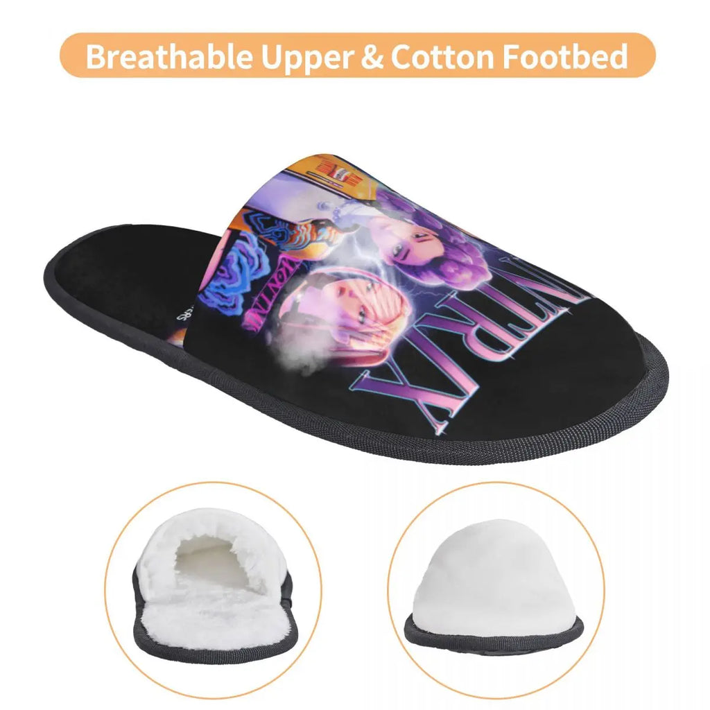Kpop Demon Hunters Huntrix Rumi Zoey Mira Girls Guest Slippers for Bathroom Women Custom Print House Slipper