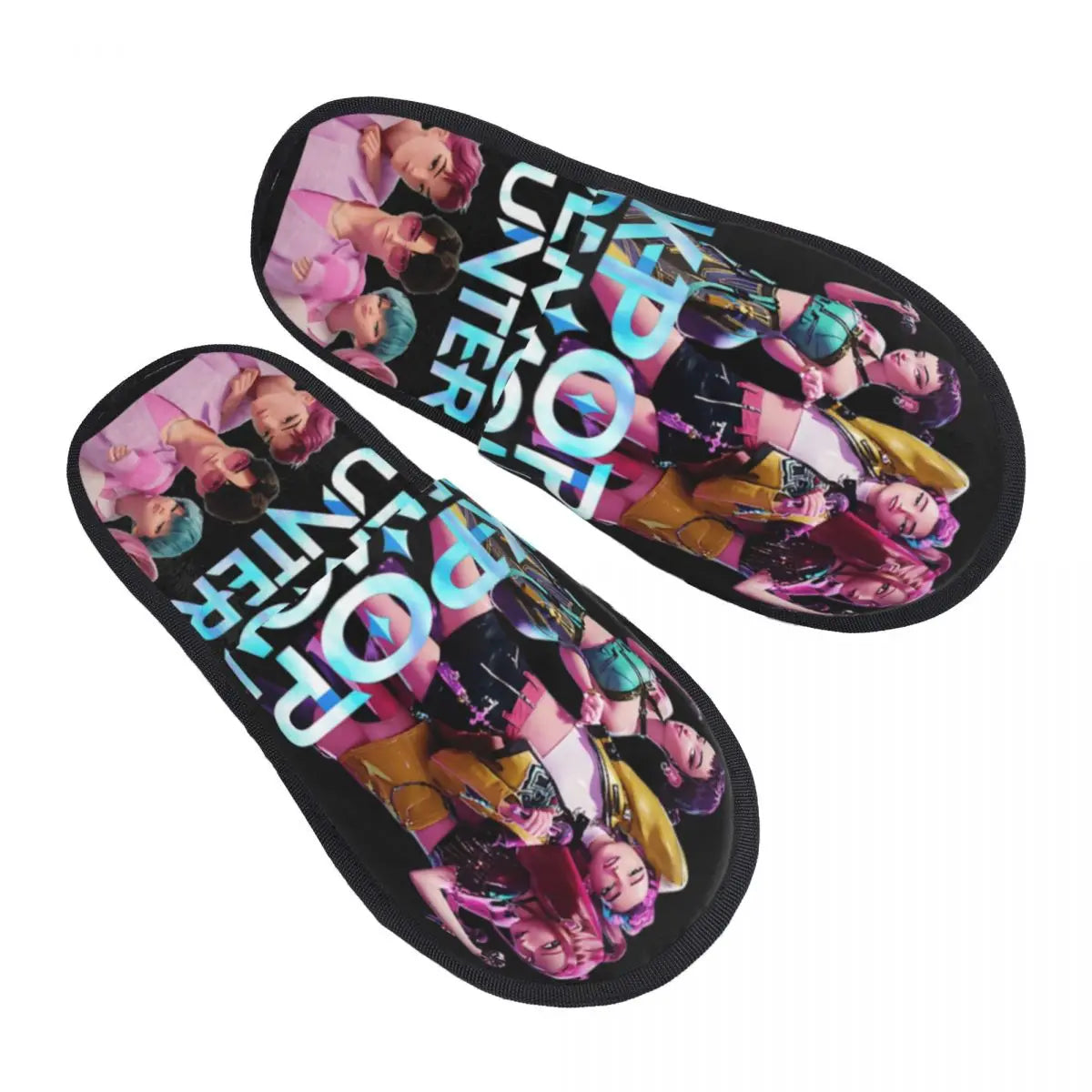 Kpop Demon Hunters Huntrix Rumi Zoey Mira Girls Guest Slippers for Bathroom Women Custom Print House Slipper