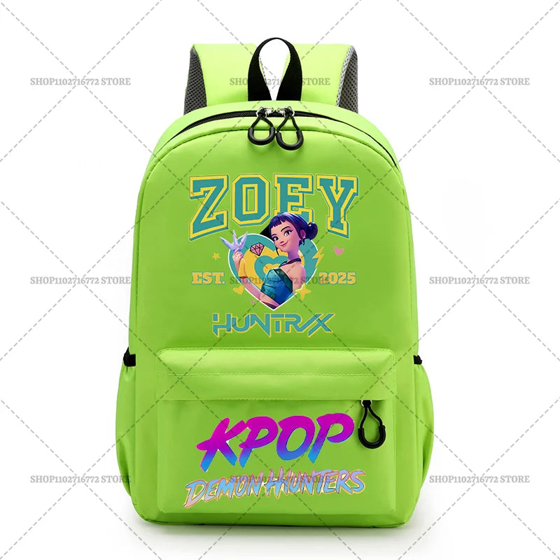 KPop Demon Hunters School Bag Student Large Capacity Laptop Backpack K-Pop DemonHunter Fans Gift Girls Knapsack Travel Backpacks