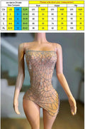 Sexy Mesh Tube Top Tight Backless Irregular Design Sense Mesh Rhinestone Shining Gift Vestidos Promoção Plus Sai-se Party Dress