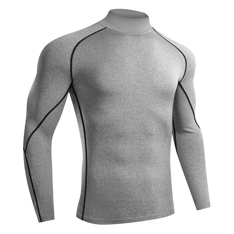 Men Sport T-shirt Quick Dry Bodybuilding Running Shirt Long Sleeve Compression Top Gym T Shirt Men Fitness Tight Rashgard