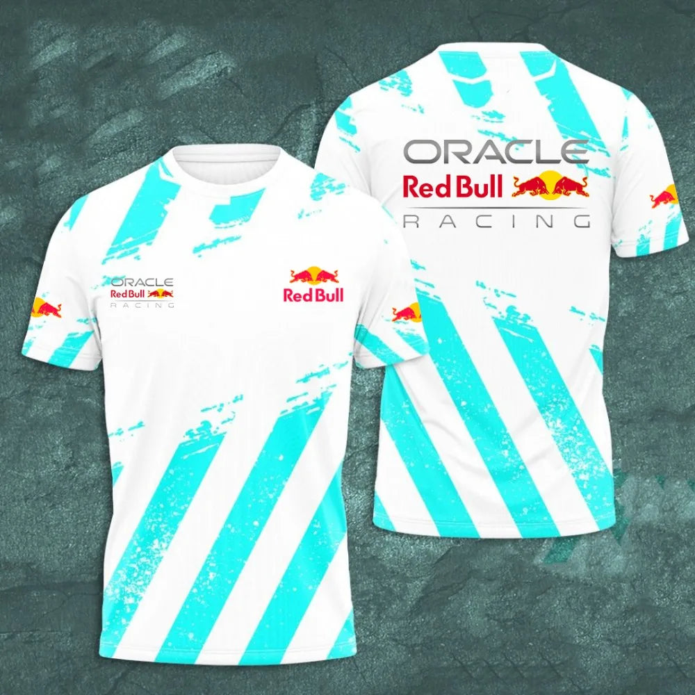 2025 New Red Bull Racing Suit Men's and Women's Summer Sports Quick-Drying T-Shirt Children's Outdoor New Breathable Sports Tops