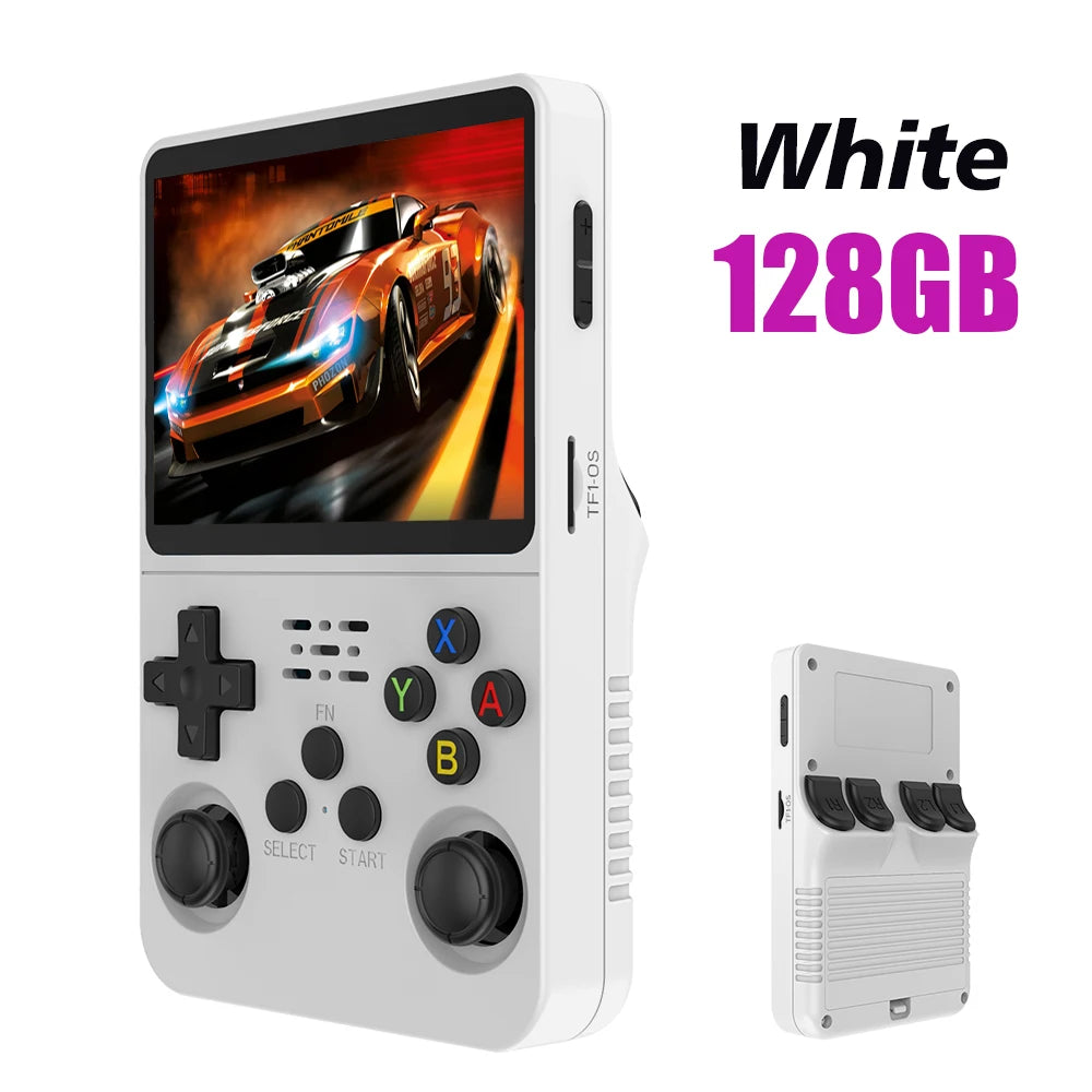 R36S Retro Video Handheld Game Console Linux System 3.5 in IPS Screen  3000mAH Battery 64G/128G TF Card Preinstalled Games