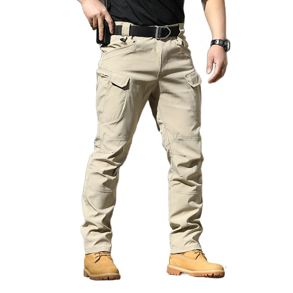 Men Camo Multi Pockets Cargo Pants Quick Dry Outdoors Sports Trousers Camouflage black Trousers for Travel Hiking climb