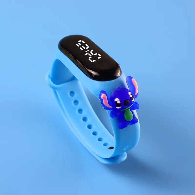 Disney Fashion Mickey Children Watches For Girls Electronic Bracelet Sports Touch LED  Doll Kids Watch Women Waterproof Clock