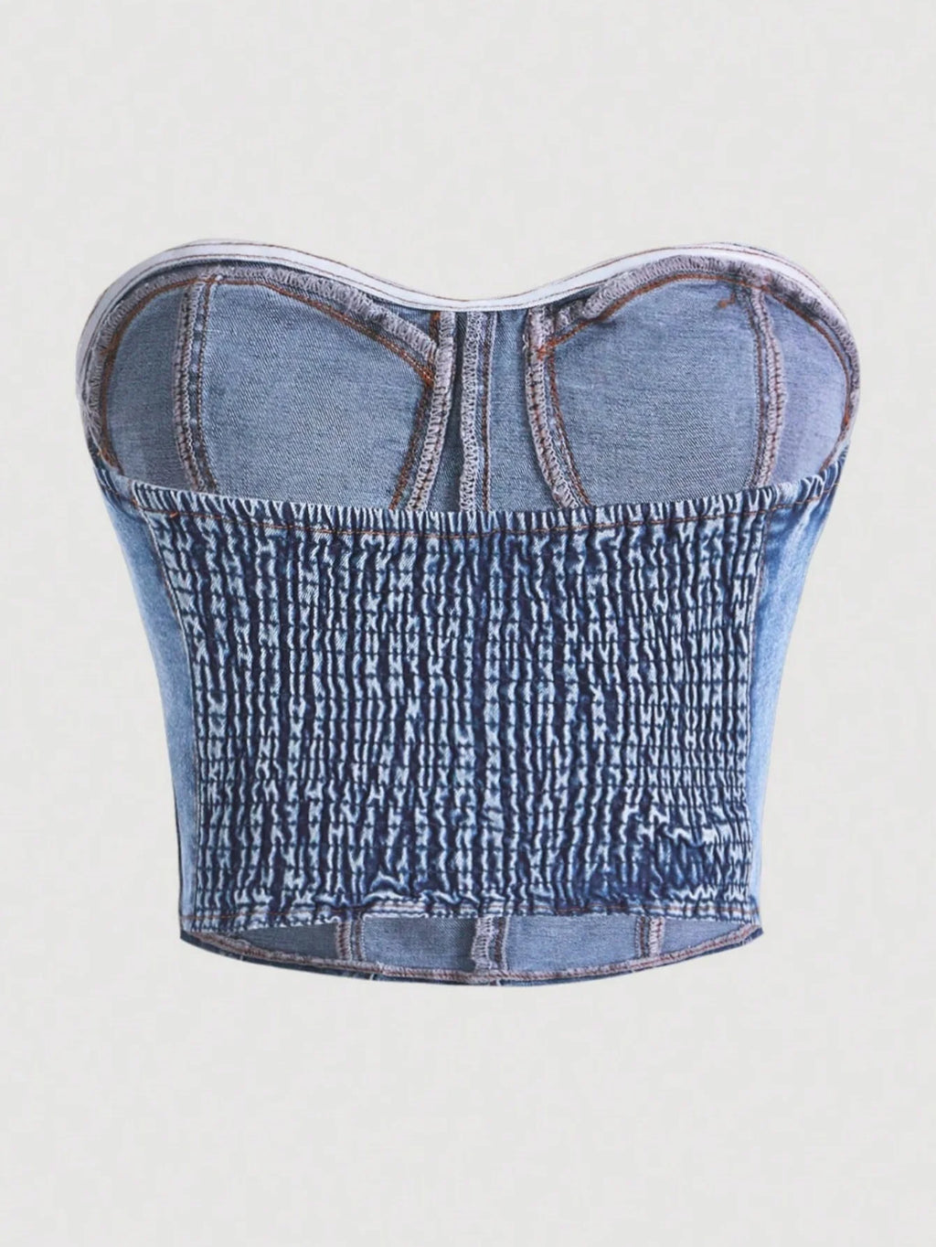 European style plunging neck denim spring new style sexy and intense allure fitted waist shaping design