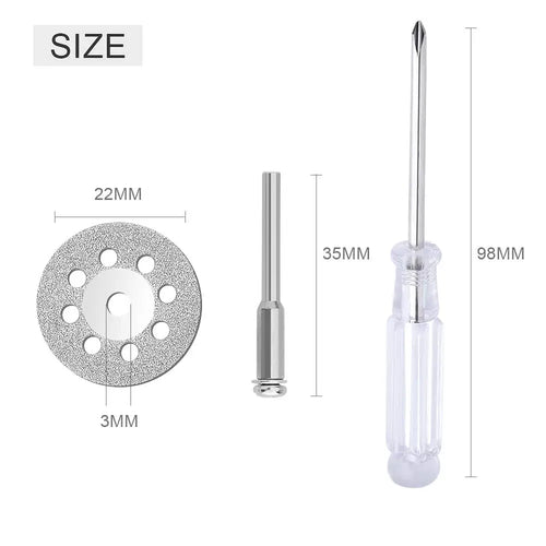 25Pcs diamond saw blade set grinding blade with screwdriver for rotating tools