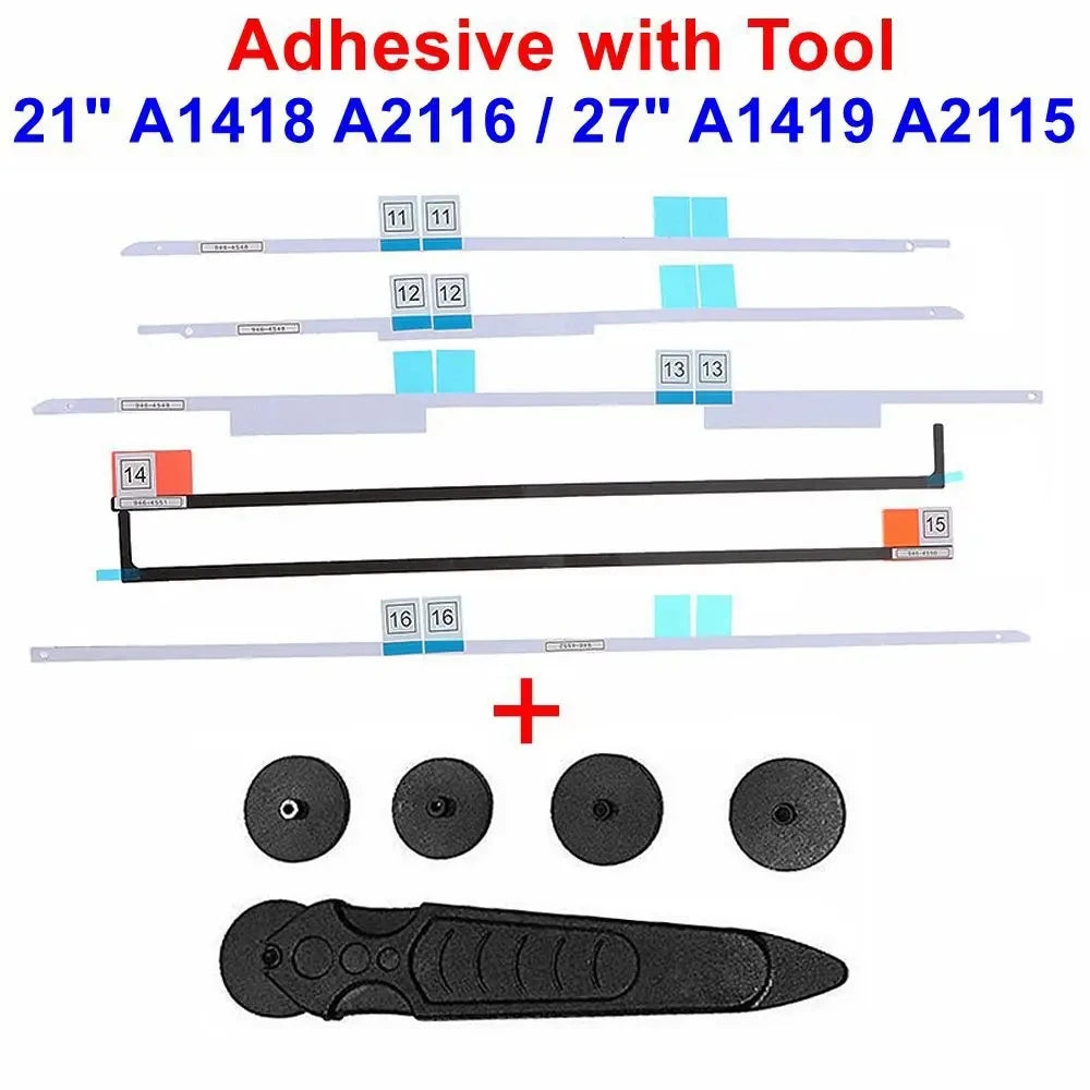 LCD Display Screen Adhesive Strip Sticker Tape + Opening Tool Kit for Apple iMac 21.5" A1418 A2116 27" A1419 A2115