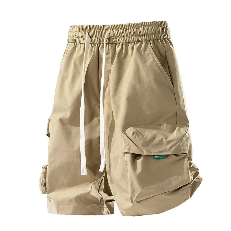 Summer New Men Cargo Shorts Outdoor Fashion Solid Multiple Pockets Sports Short Pants Breathable Comfort Loose Casual Shorts Men